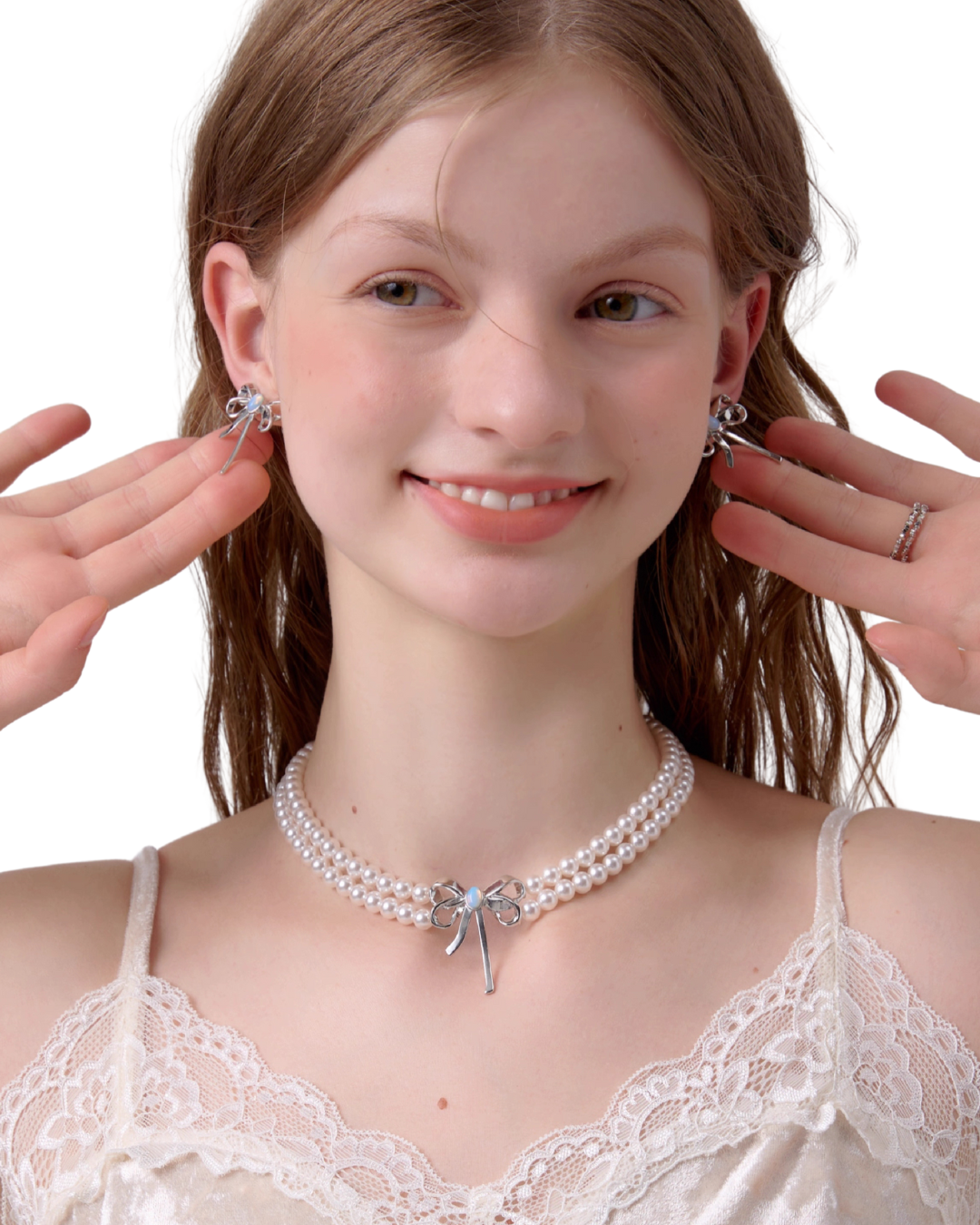 Opal Ribbon Earrings