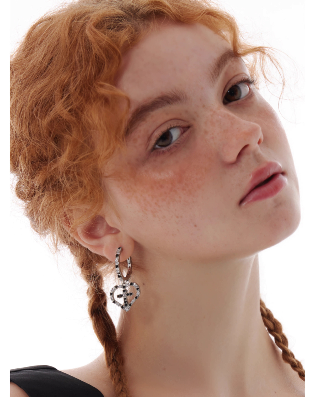 Crossed Heart Earrings