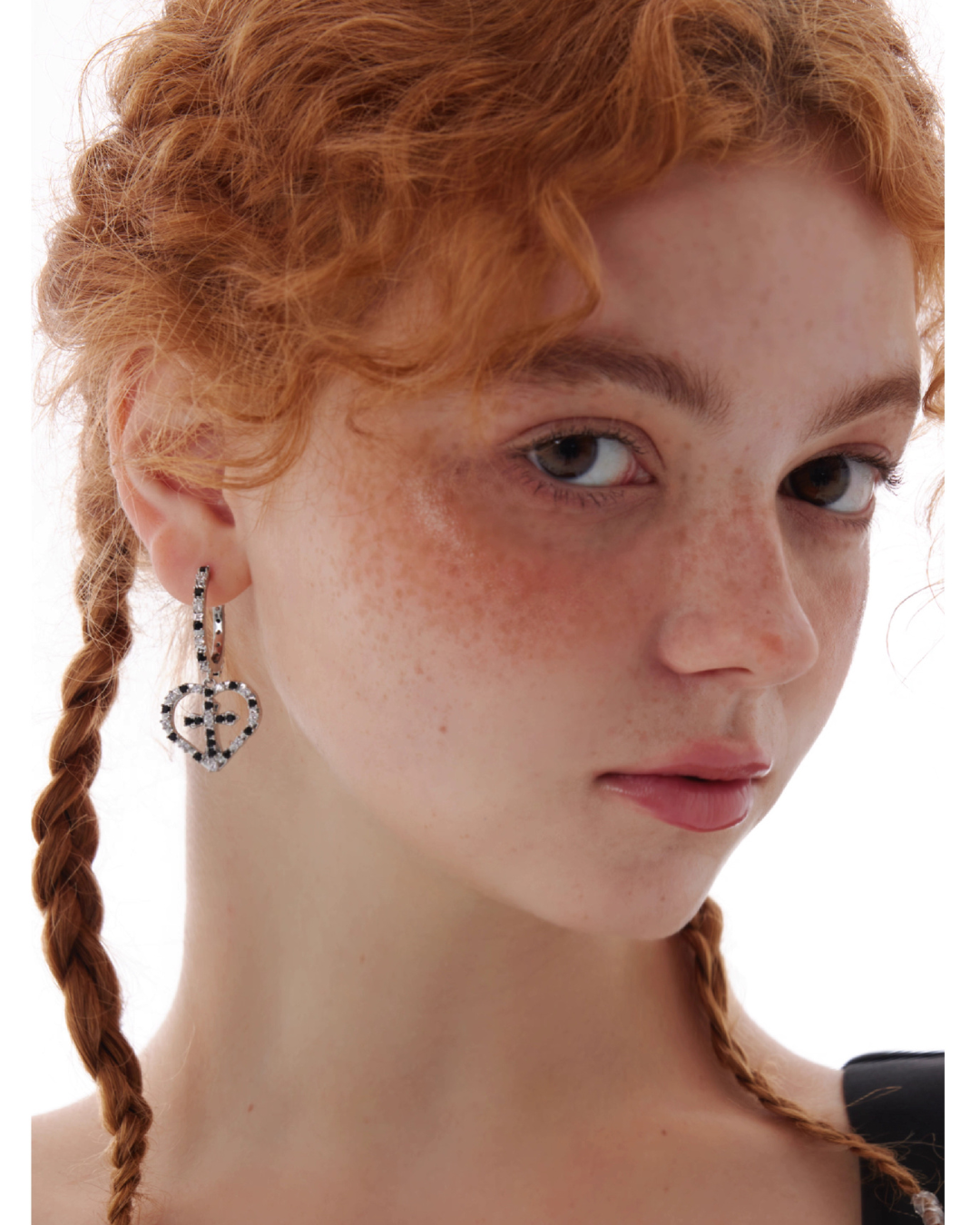 Crossed Heart Earrings