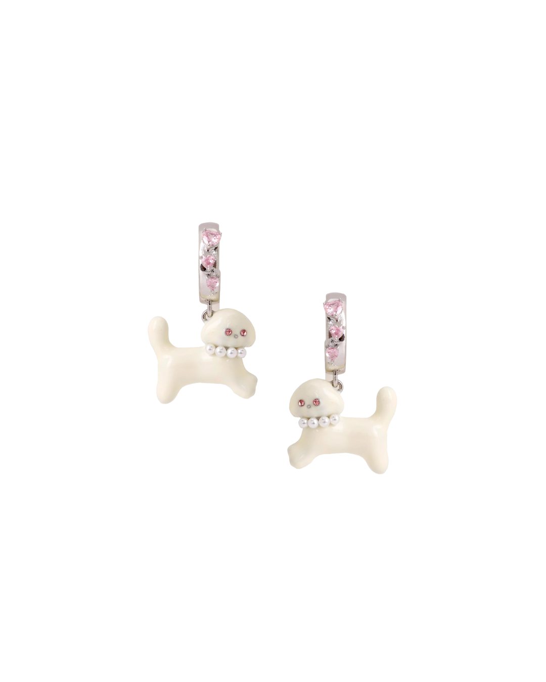 Pink Doggie Earrings