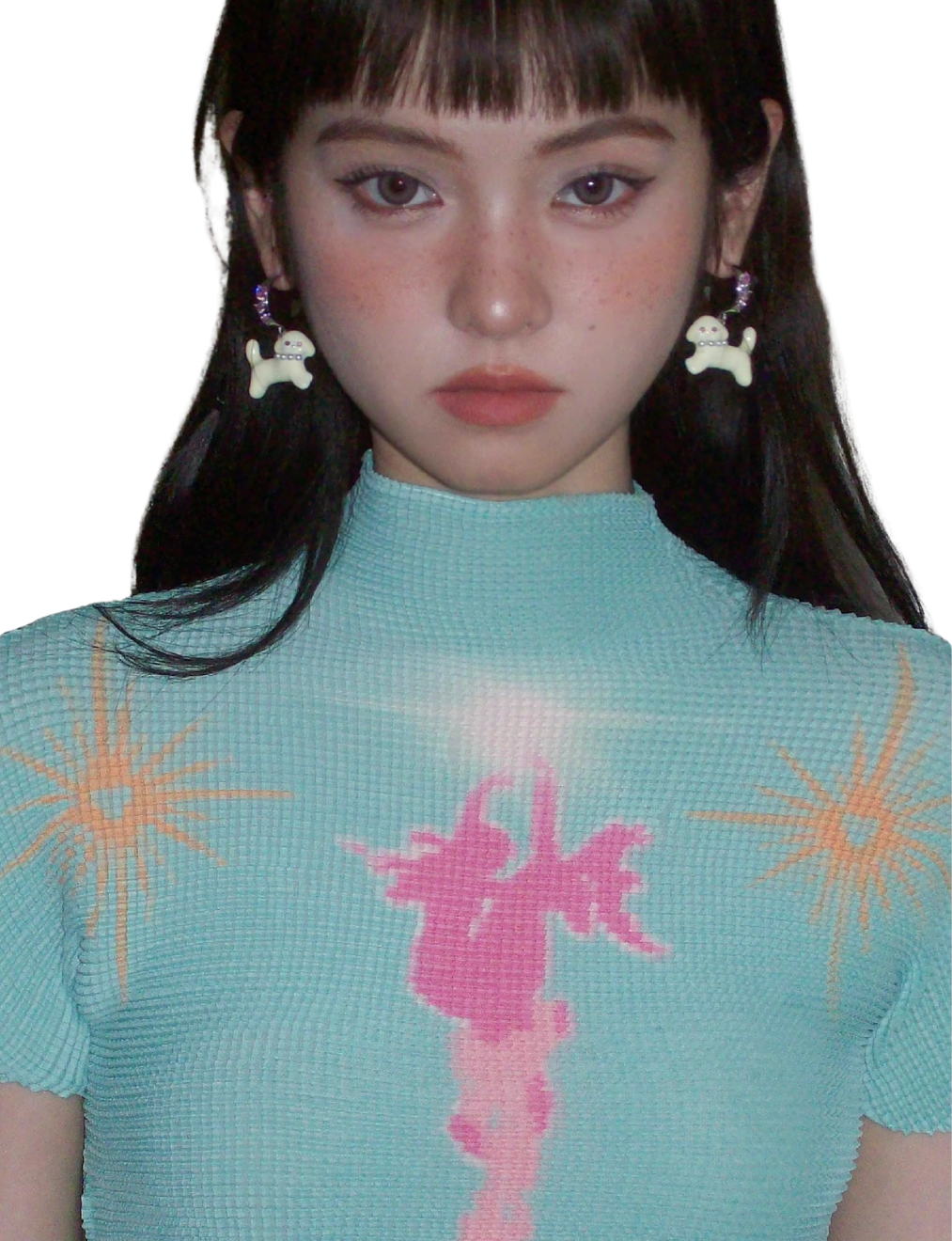 Pink Doggie Earrings