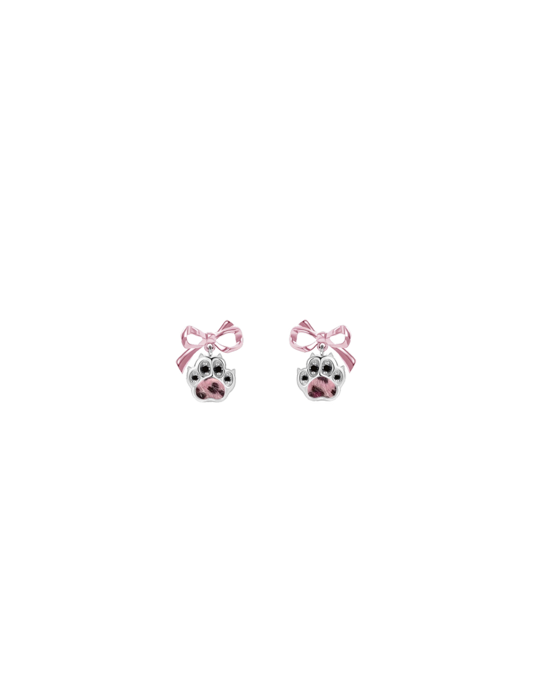Ribbon Paw Earrings