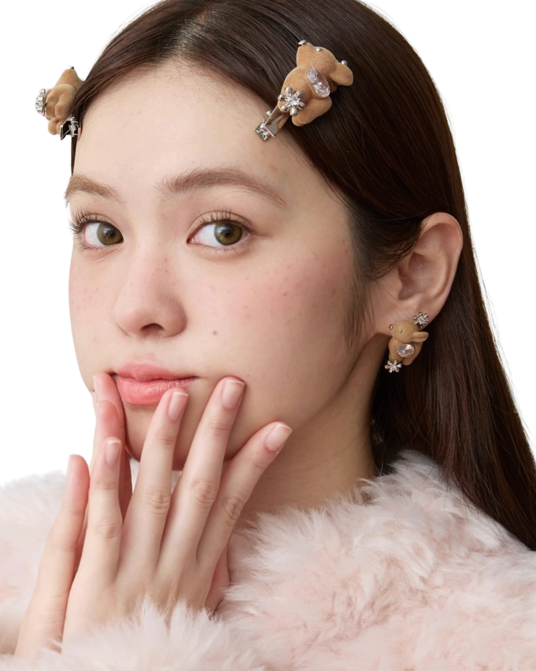 Snowflake Deer Crystal Earrings