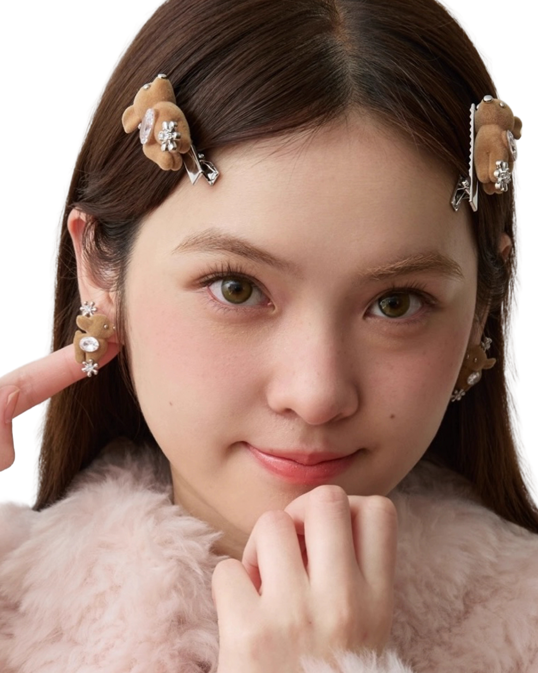 Snowflake Deer Crystal Earrings