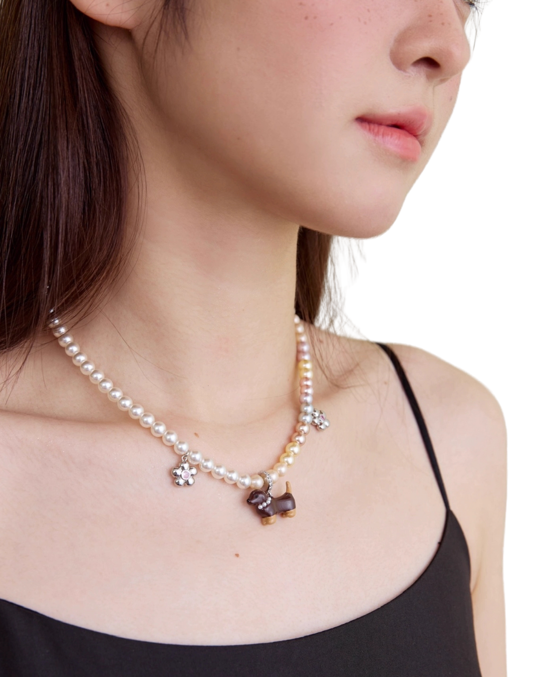 Dachshund Pearl Necklace
